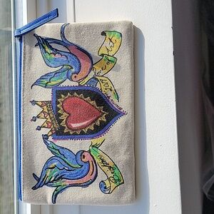 Brighton 2019 "Love of Art" Canvas Zippered Pouch NWOT
